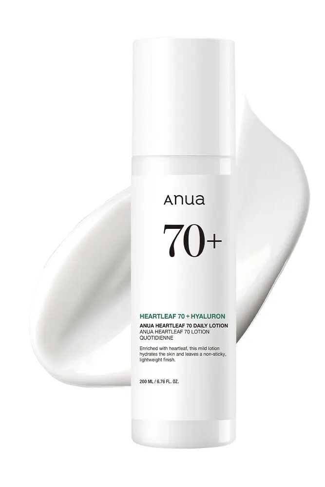 Anua Heartleaf 70% Daily Lotion | Soothing & Hydrating Korean Moisturizer, Oily & Sensitive Skin, 6.76 fl.oz (200ml)