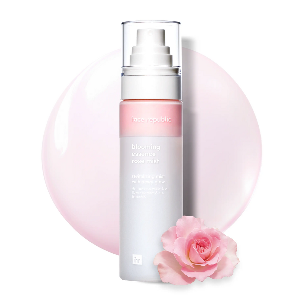 Blooming Essence Rose Mist 100ml – Korean Glass Skin Face Mist with Damask Rose & Bakuchiol | Hydrating, Anti-Aging, Dewy Glow