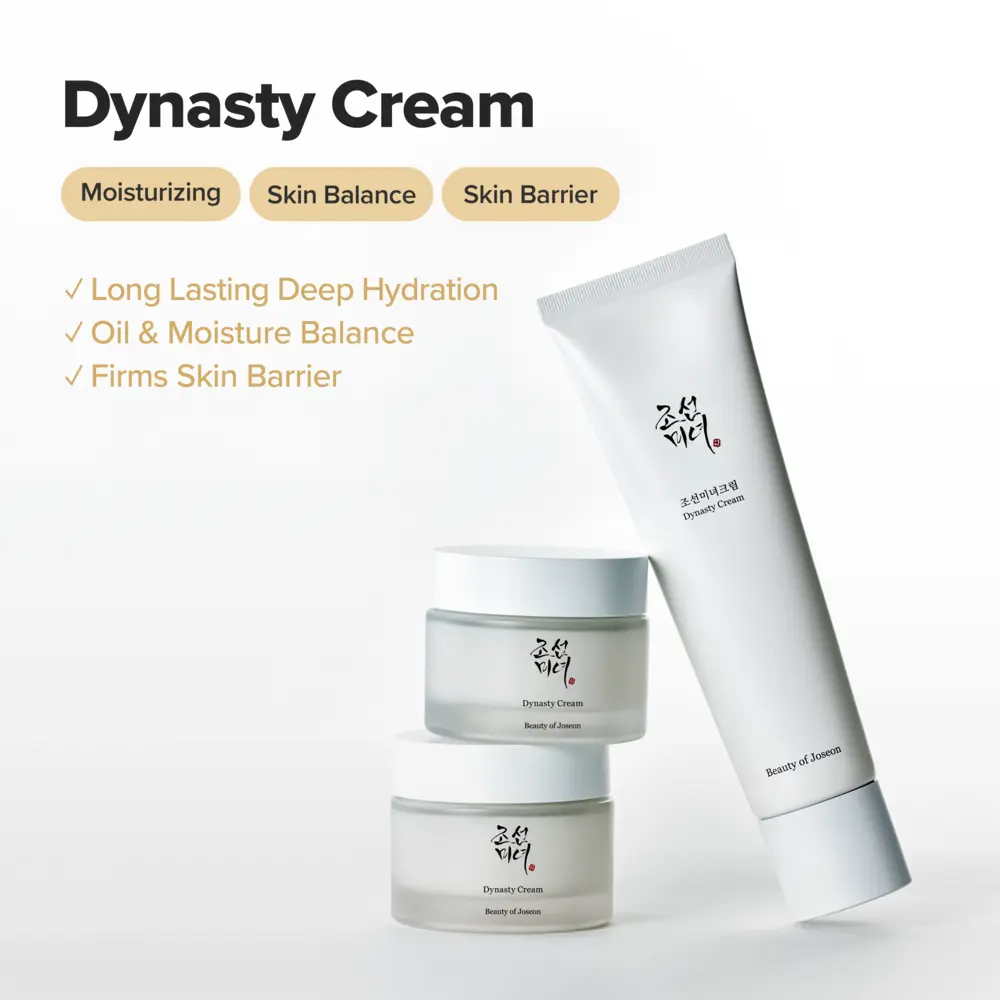 Beauty of Joseon Dynasty Cream 50ml – Korean Moisturizer for Dry & Sensitive Skin | Niacinamide + Squalane
