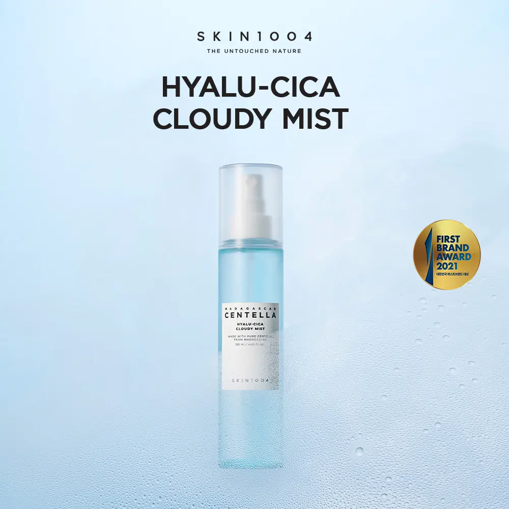 SKIN1004 Madagascar Centella Hyalu-Cica Cloudy Mist 4.06 fl oz (120ml) – Hydrating & Calming Face Mist with Green Tea & Hyaluronic Acid