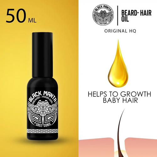 1Pcs Black Manta | Haircare Growth| Beard-Hair Oil 50ML