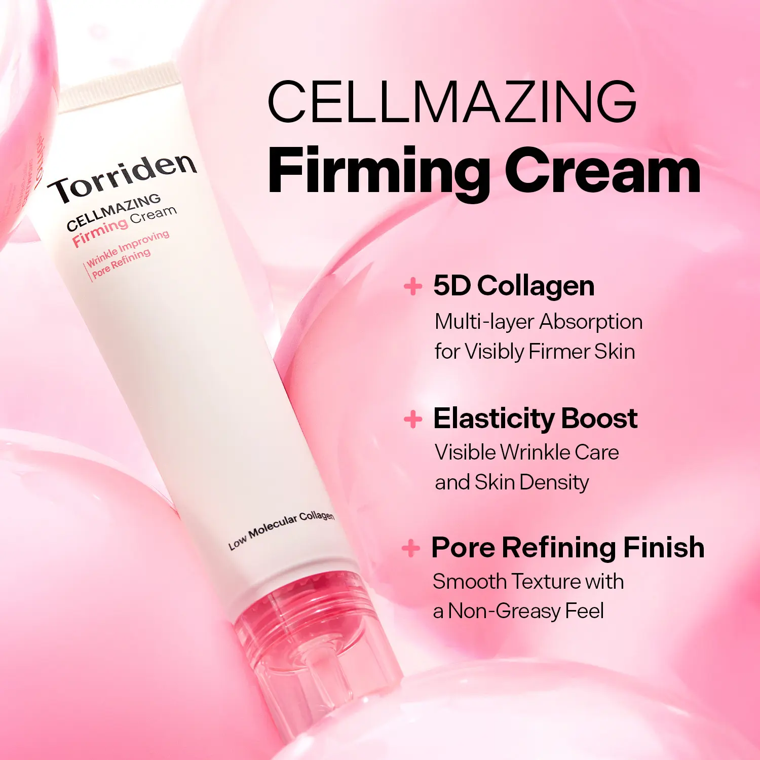Torriden CELLMAZING Firming Cream | 5D Collagen Complex, Pore Tightening & Wrinkle Care, 60ml