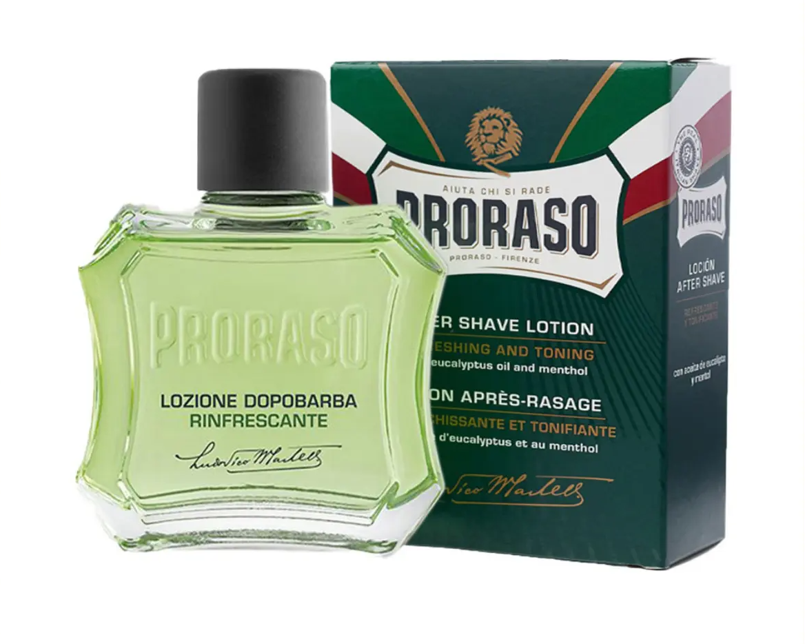 1Pcs Proraso Liquid Lotion Aftershave 100ml | Wet Shaving Essentials | For All Skin Types | Provides Cooling Relief After Shaving | Renewed And Refreshing Effect | Made In Italy