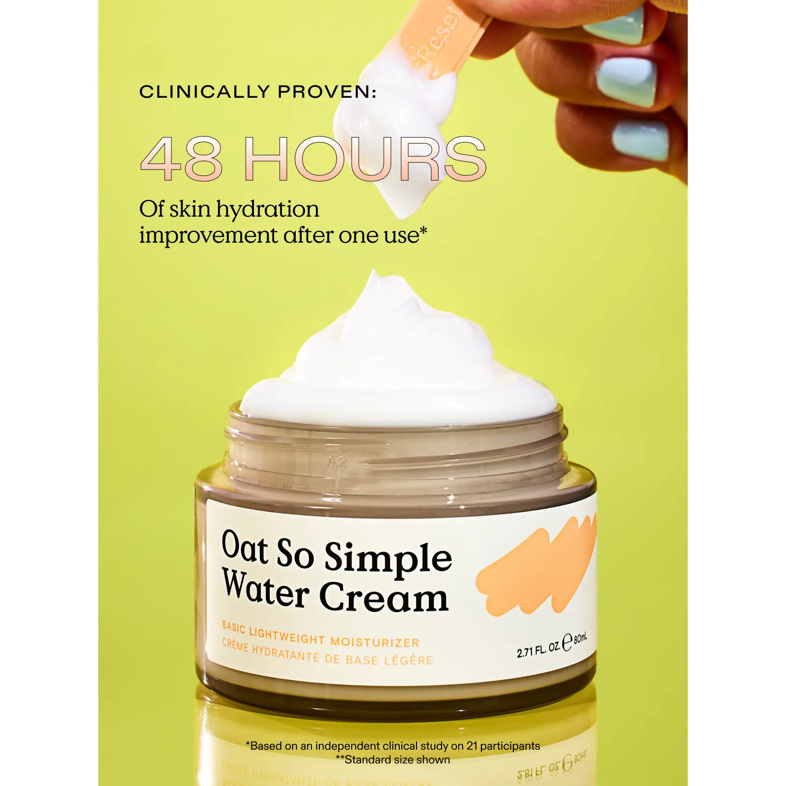 Byoma Oat So Simple Water Cream | Lightweight Moisturizer for Sensitive Skin, 48-Hr Hydration, 2.71 fl.oz