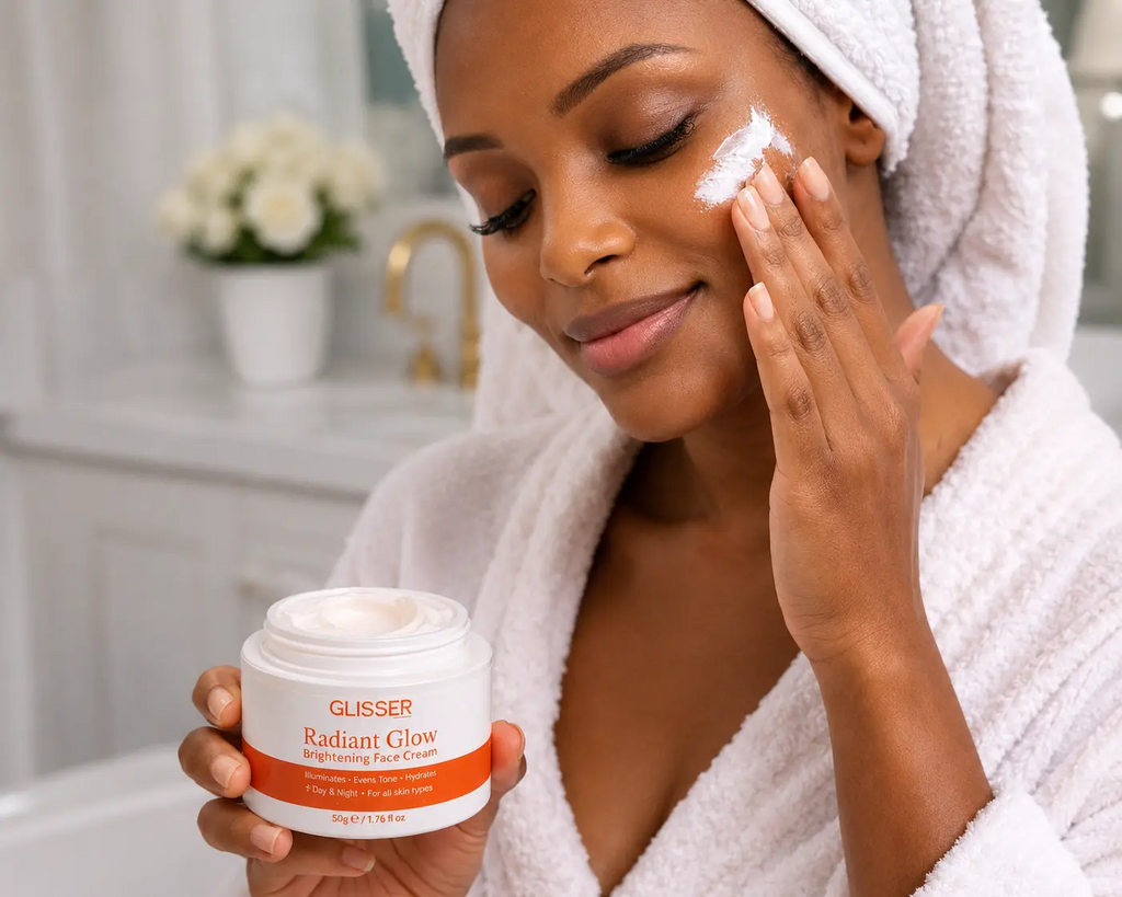 Radiant Glow Brightening Face Cream Niacinamide Glycolic Kojic Aloe