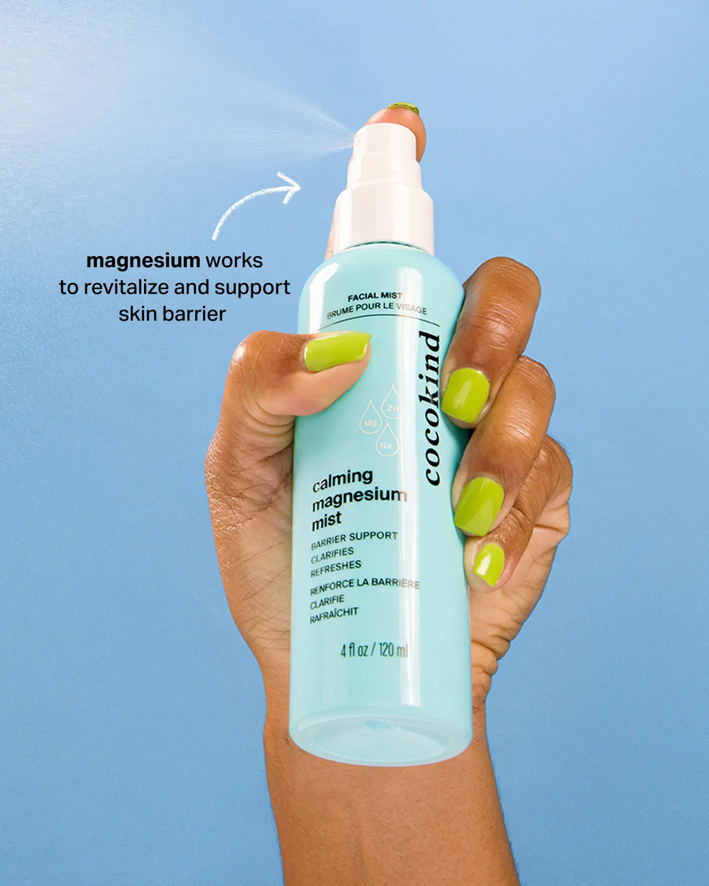 Cocokind Calm & Clarify Duo | Calming Magnesium Mist + Electrolyte Water Cream | For Stressed & Breakout-Prone Skin