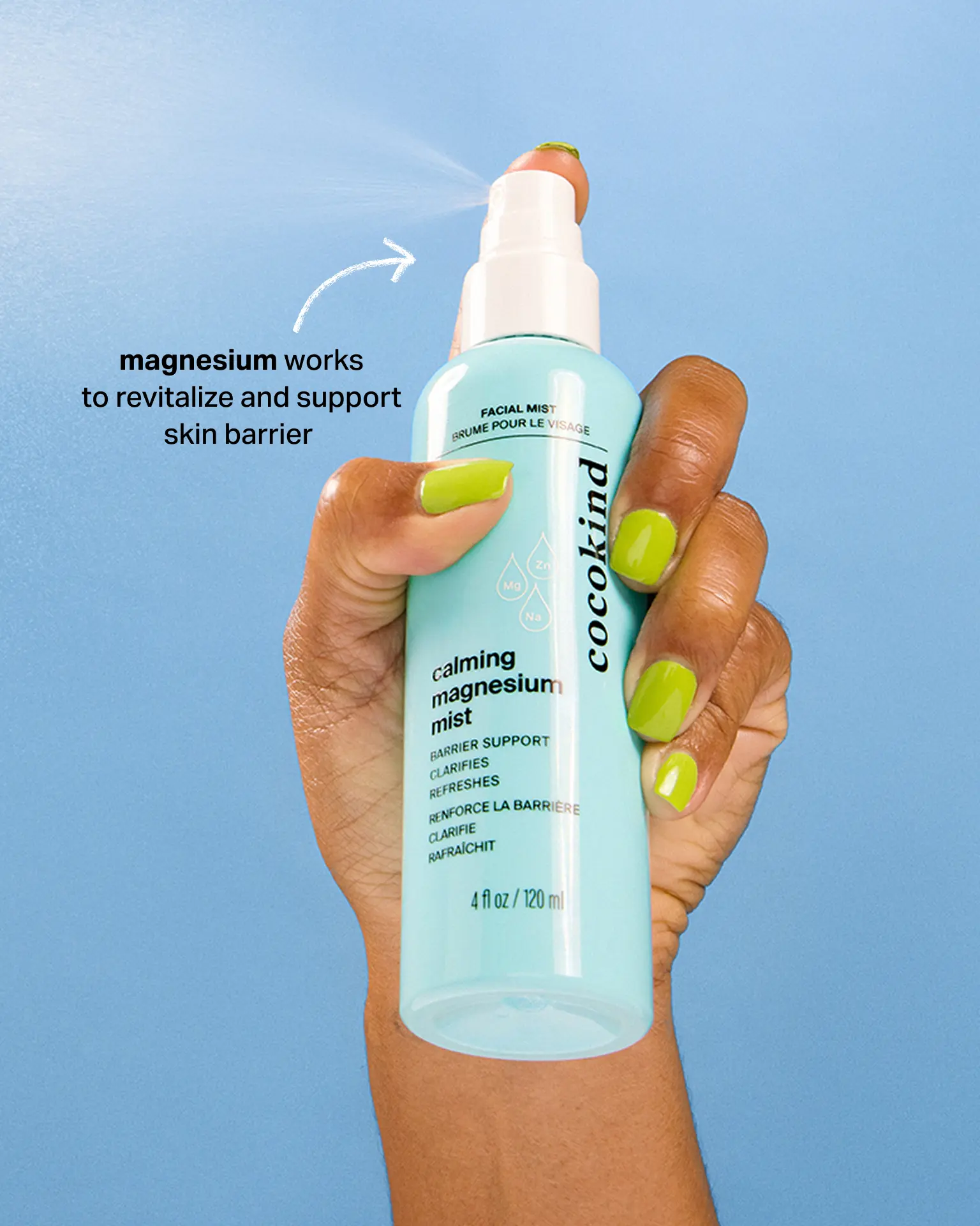 Cocokind Calm & Clarify Duo | Calming Magnesium Mist + Electrolyte Water Cream | For Stressed & Breakout-Prone Skin