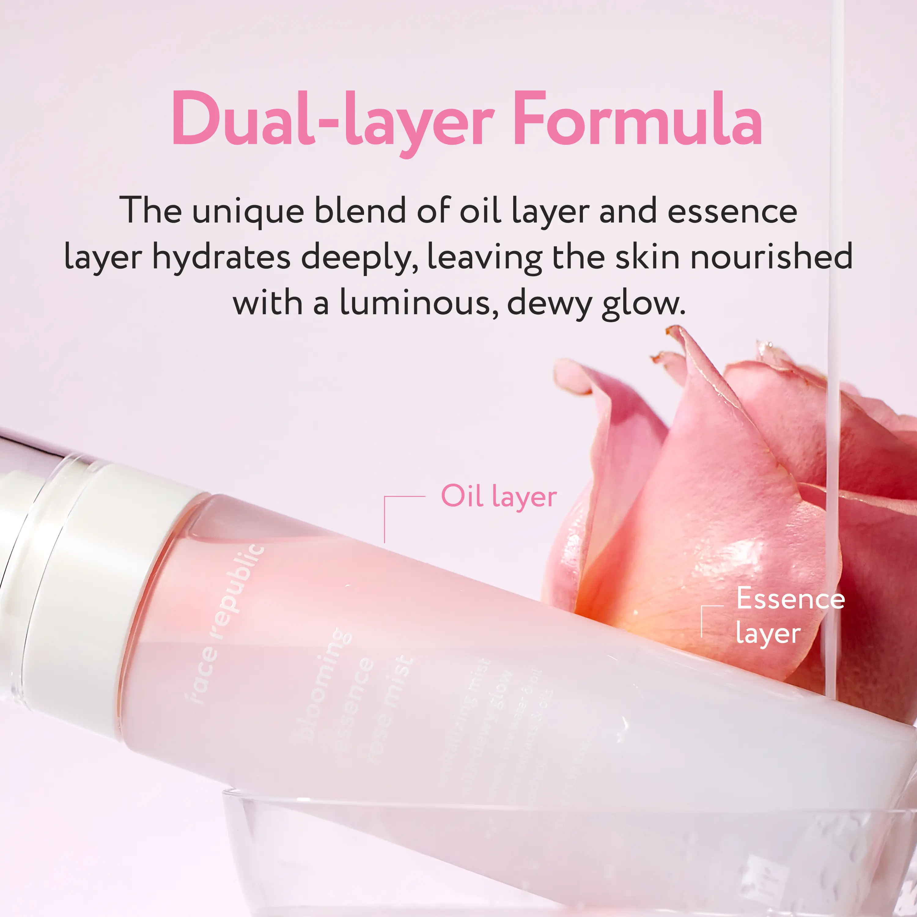 Blooming Essence Rose Mist 100ml – Korean Glass Skin Face Mist with Damask Rose & Bakuchiol | Hydrating, Anti-Aging, Dewy Glow