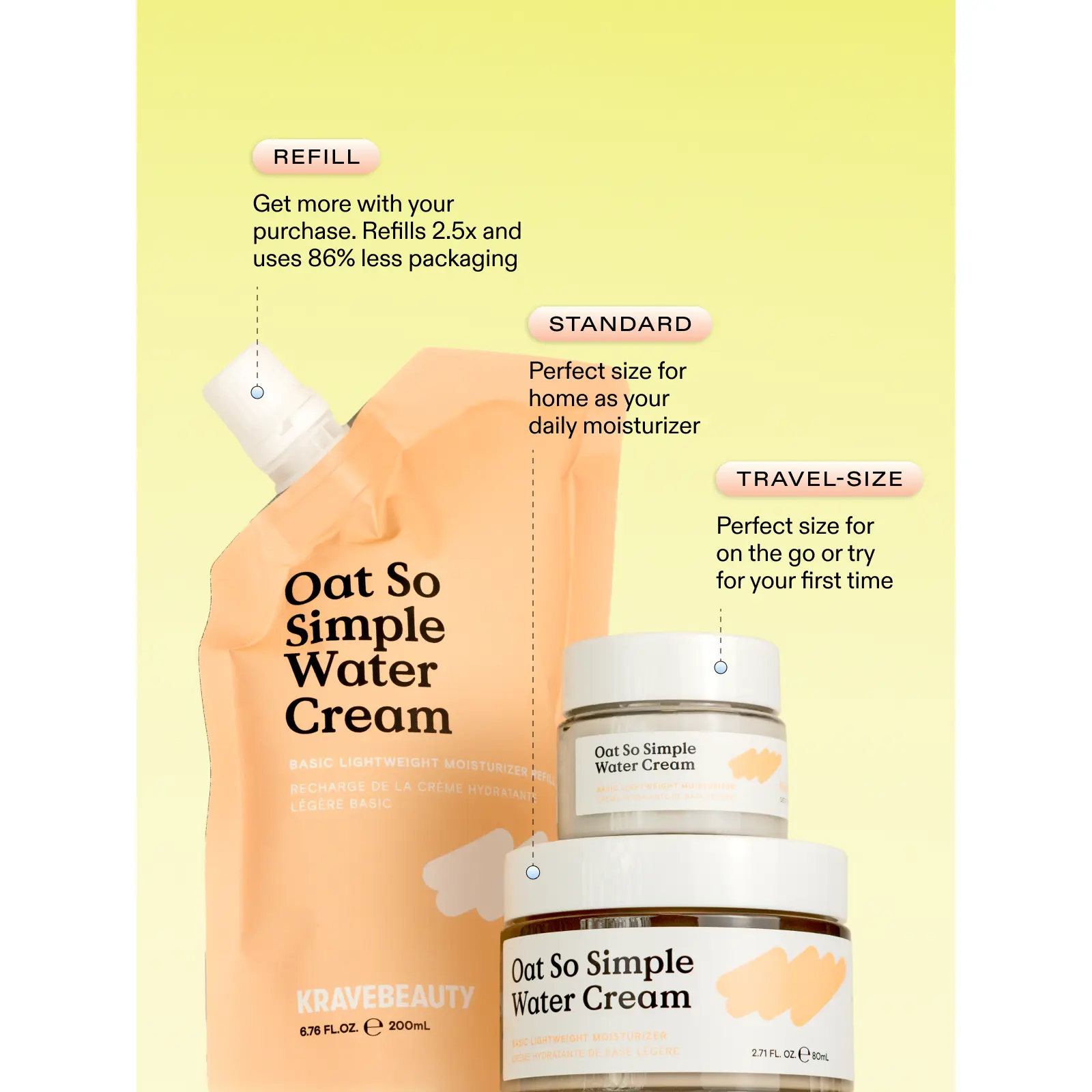 Byoma Oat So Simple Water Cream | Lightweight Moisturizer for Sensitive Skin, 48-Hr Hydration, 2.71 fl.oz