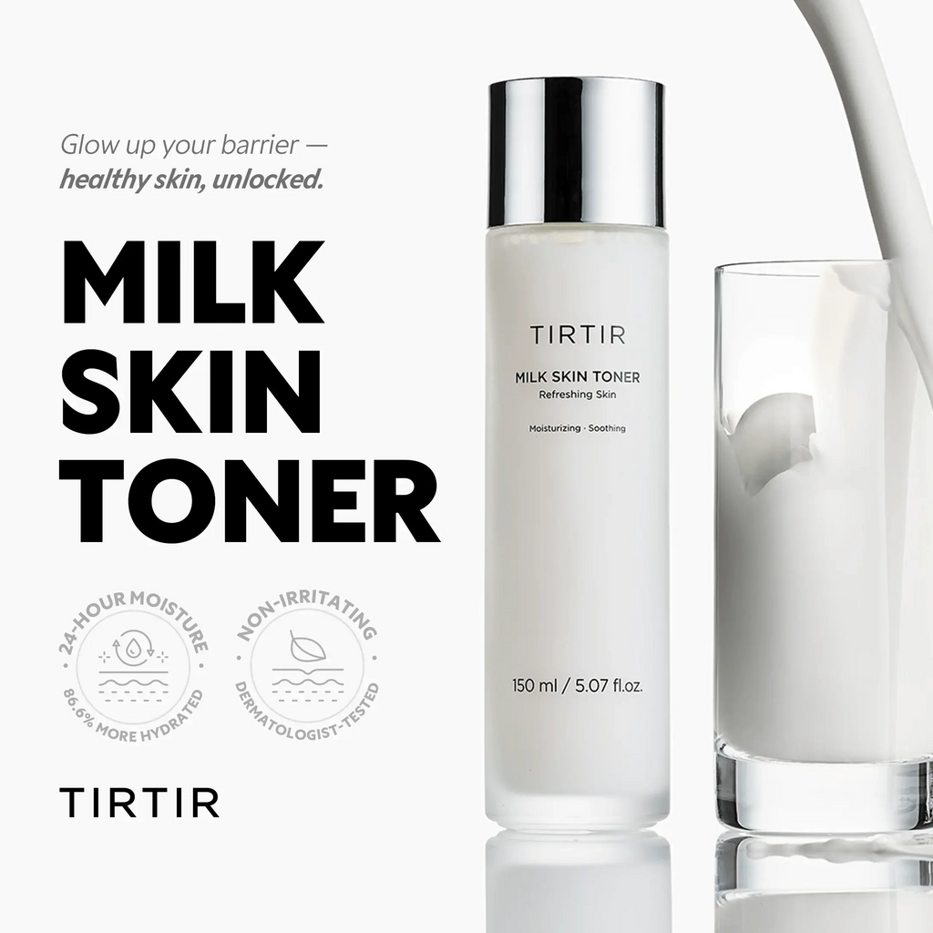 Milk Skin Toner 150ml + Ceramic Milk Ampoule 40ml Set – Korean Skincare for Hydration & Brightening