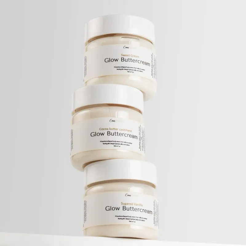 Glow Buttercream Whipped Body Cream – 1 oz Sample | Deep Hydration & Radiant Glow