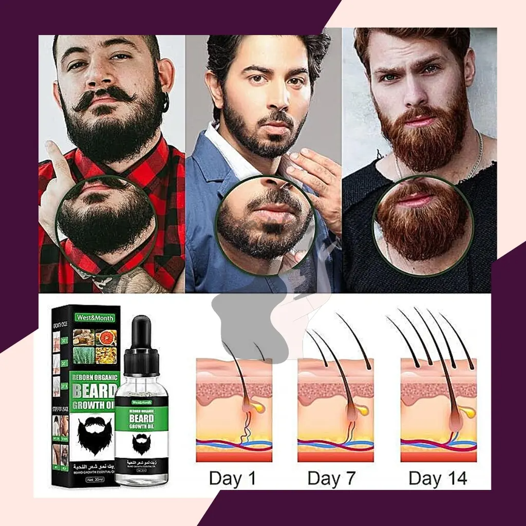 30ml Men Beard Growth Oil Soften Hair Growth Nourishing Beard Moustache Balm Leave-In Beard Enhancer hx012