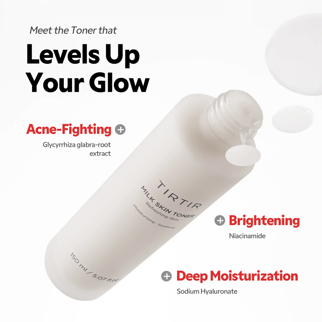 Milk Skin Toner 150ml + Ceramic Milk Ampoule 40ml Set – Korean Skincare for Hydration & Brightening